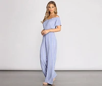 Nautical Babe Striped Jumpsuit