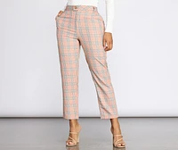 Mad For Plaid Cropped Pants