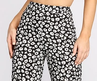 High Waist Ditsy Floral Printed Pants