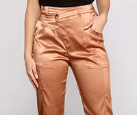 Level Up Sophisticated Satin Joggers