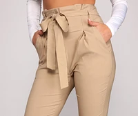 Elevated And Chic Paper Bag Pants