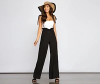 Style It Up Suspender Wide Leg Pants