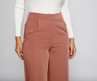 Chic Culotte Wide-Leg Trouser Pants