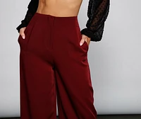 Chic Culotte Wide-Leg Trouser Pants