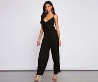 Glam Sophistication Sleeveless Chiffon Jumpsuit