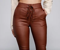 Trendy High Waist Lattice Pants