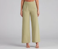 She Means Business Wide-Leg Pants