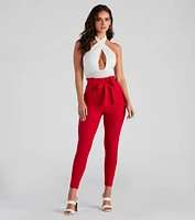 Rise To The Occasion Paper Bag Pants