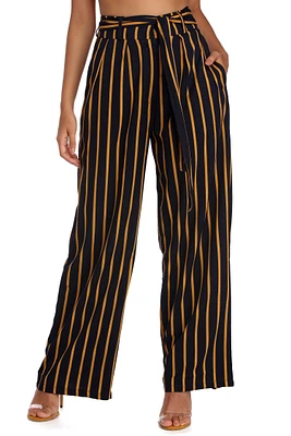 Step Out Stripes Wide Leg Pants