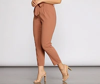 Tapered Tease High Waist Dress Pants