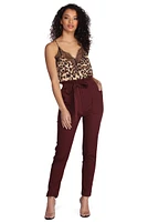 Classic Paper Bag Tie Waist Pants