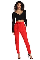 Classic Paper Bag Tie Waist Pants