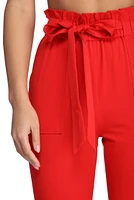 Classic Paper Bag Tie Waist Pants