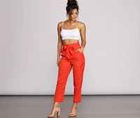 Tapered Tease High Waist Dress Pants