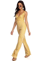 Tied To Tribal Stripes Jumpsuit