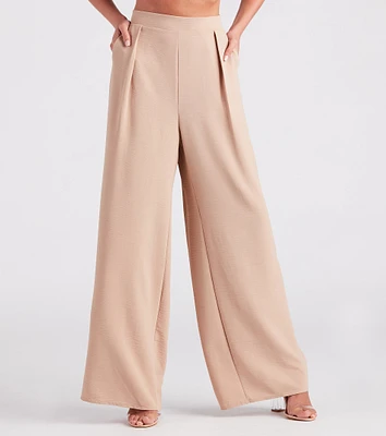 Weekend Chic High Waist Wide-Leg Pants