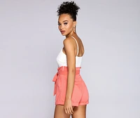 Effortlessly Chic Paper Bag Romper