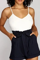Effortlessly Chic Paper Bag Romper