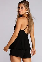 Three Cheers Tiered Romper