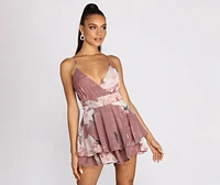 Floral Chiffon Skater Romper