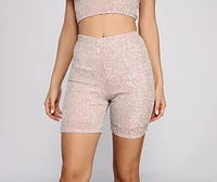 Sassy Sequins Biker Shorts