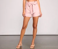 Elevated Basics High Waist Paperbag Shorts