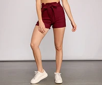Elevated Basics High Waist Paperbag Shorts