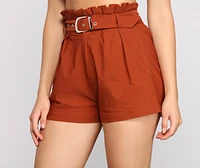 Elevated And Chic Paper Bag Shorts