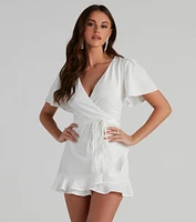 Flirty Vibes Ruffle Detail Romper