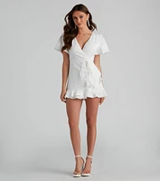 Flirty Vibes Ruffle Detail Romper