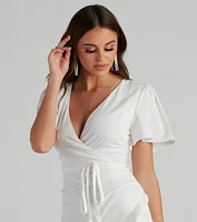 Flirty Vibes Ruffle Detail Romper