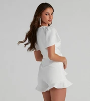 Flirty Vibes Ruffle Detail Romper