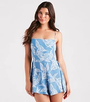 Seaside Escape Tropical Print Romper