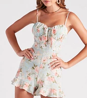 Daytime Chic Floral Ruffled Romper