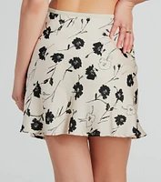 Fashionable Floral Mini Skort