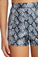 Sleek Snake Print Shorts