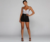 Belt Way High Waist Shorts