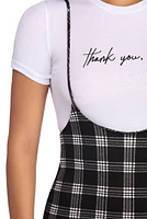 Perfectly Plaid Suspender Skirt