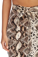 Snake Paper Bag Mini Skirt