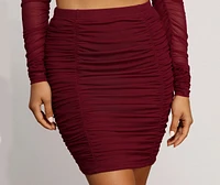 Romantically Ruched Mini Skirt