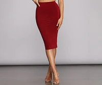 Sleek And Sultry Midi Skirt
