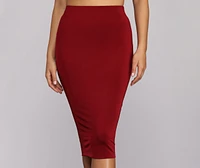 Sleek And Sultry Midi Skirt