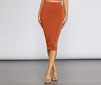 Sleek And Streamlined Midi Skirt