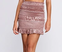 Crushin' On You Velvet Mini Skirt