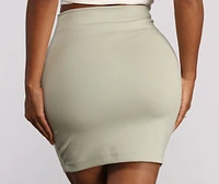 So Posh Ponte Knit Mini Skirt