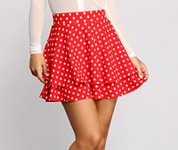 Miss Retro Mouse Polka Dot Skater Skirt