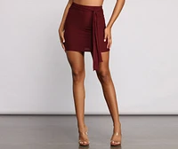 Classic Chic Tie Waist Mini Skirt