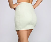Raising The Bar Faux Suede Mini Skirt