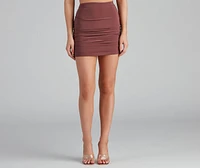Cutie Ruched Mini Skirt