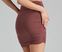Cutie Ruched Mini Skirt